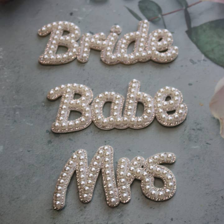 DrifWoo - Wholesale Patch - Sparkling Bridal Pearl Patch Bride/Babe/Mrs Decor DIY Patch4