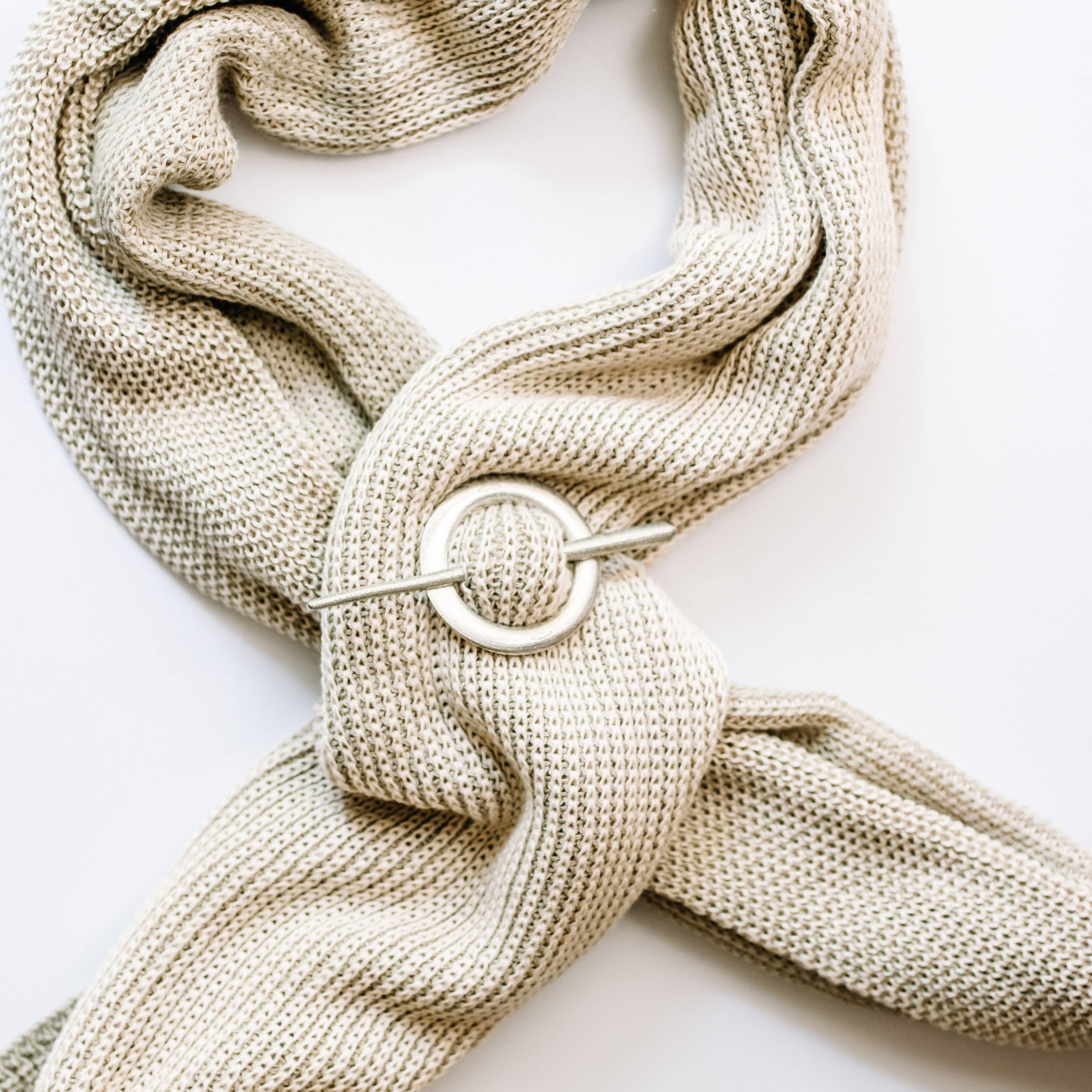 House of Morgan Pewter - Wholesale Scarf Clip - Women's - Scarf Ring and Pin - Scarf Jewelry for Wool Scarves1