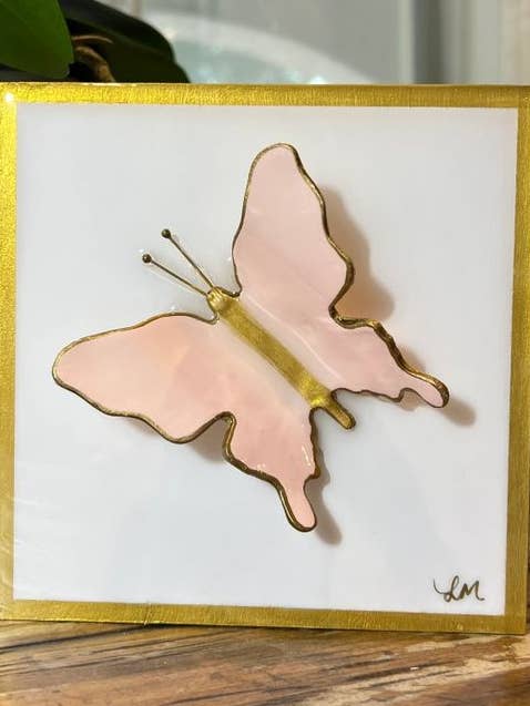 Butterfly Art lichtroze voor wholesale door Lisa Munz Designs