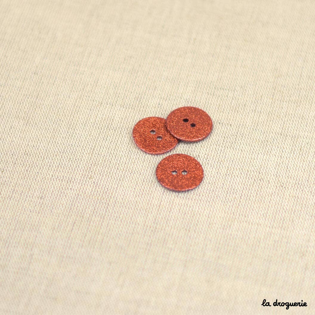 LA DROGUERIE - Vendita all'ingrosso Bottone a pressione/da cucire - Pulsante Akoya Songe glitterato 20 mm4