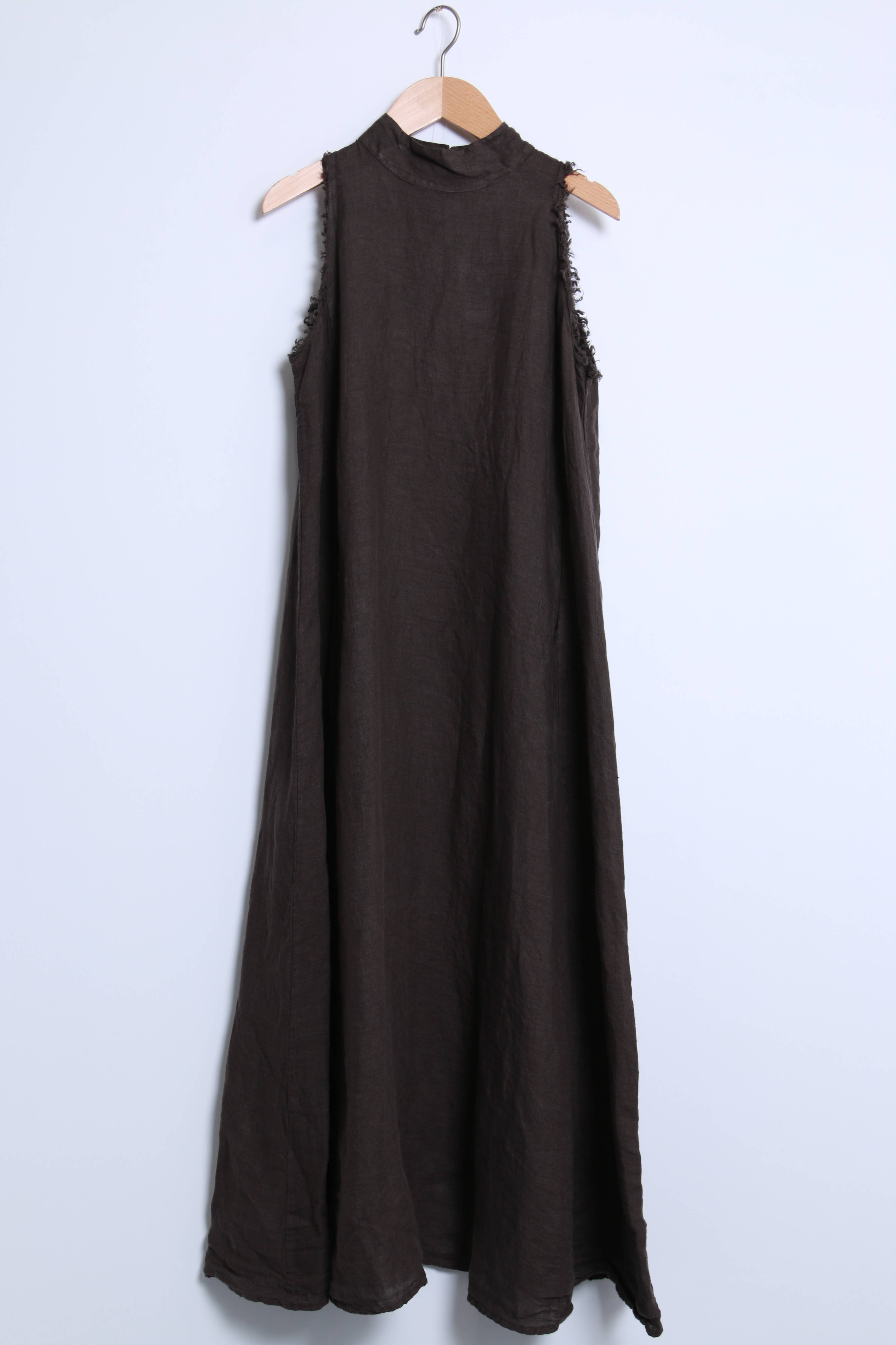 Shyloh - Vente Robe – femme - Robe longue et large en lin à col montant 149779