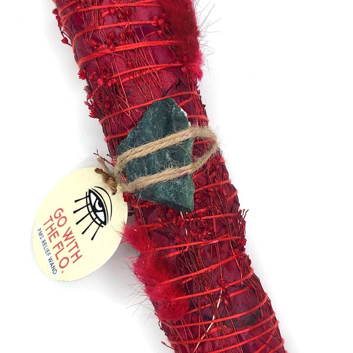 RITUAL GYPSY SAGE WANDS - Venta al por mayor Salvia - 'ALIVIO DEL SPM' Salvia de Sangre de Dragón + Piedra de Sangre - (10 cm)3