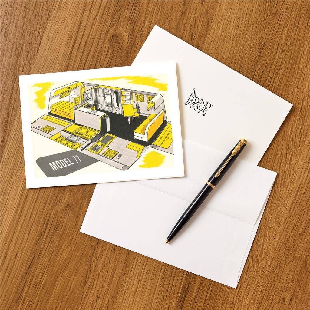 Found Image Press - Wholesale Stationery/Notecard Set - Greeting Card RS-209 Cut-Away Picture of Trailer1