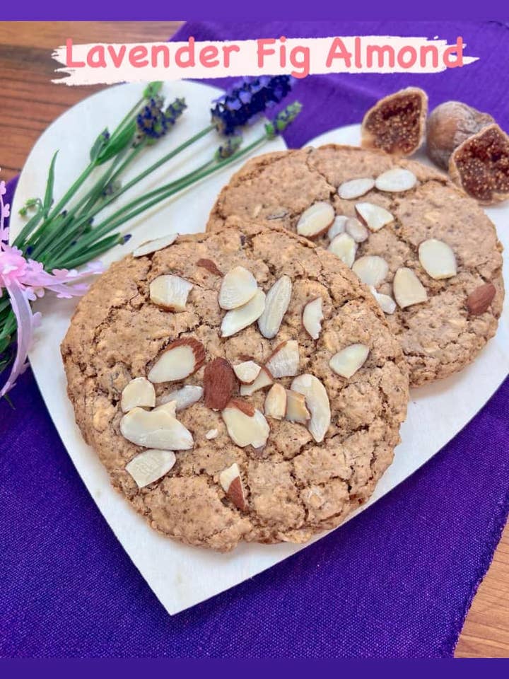 GF+ V Lavender Fig Almond Breakfast Cookie for wholesale by Sweet Eats