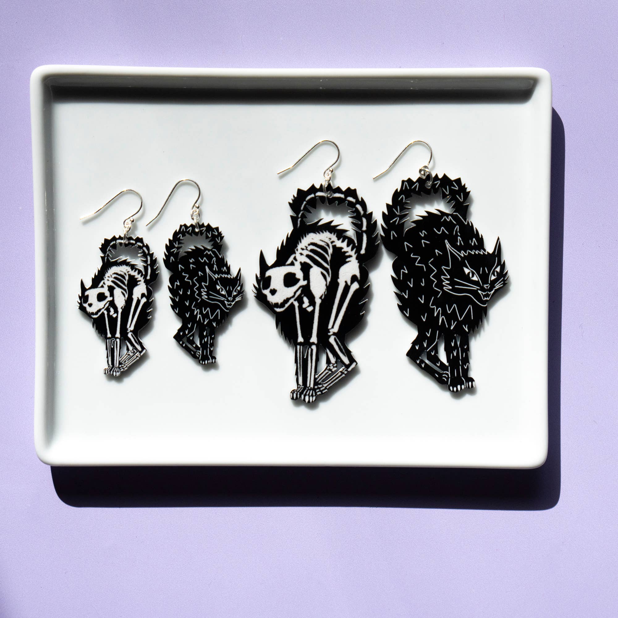 Darling Marcelle - Wholesale Dangle Earrings - Cat Skeleton Earrings2