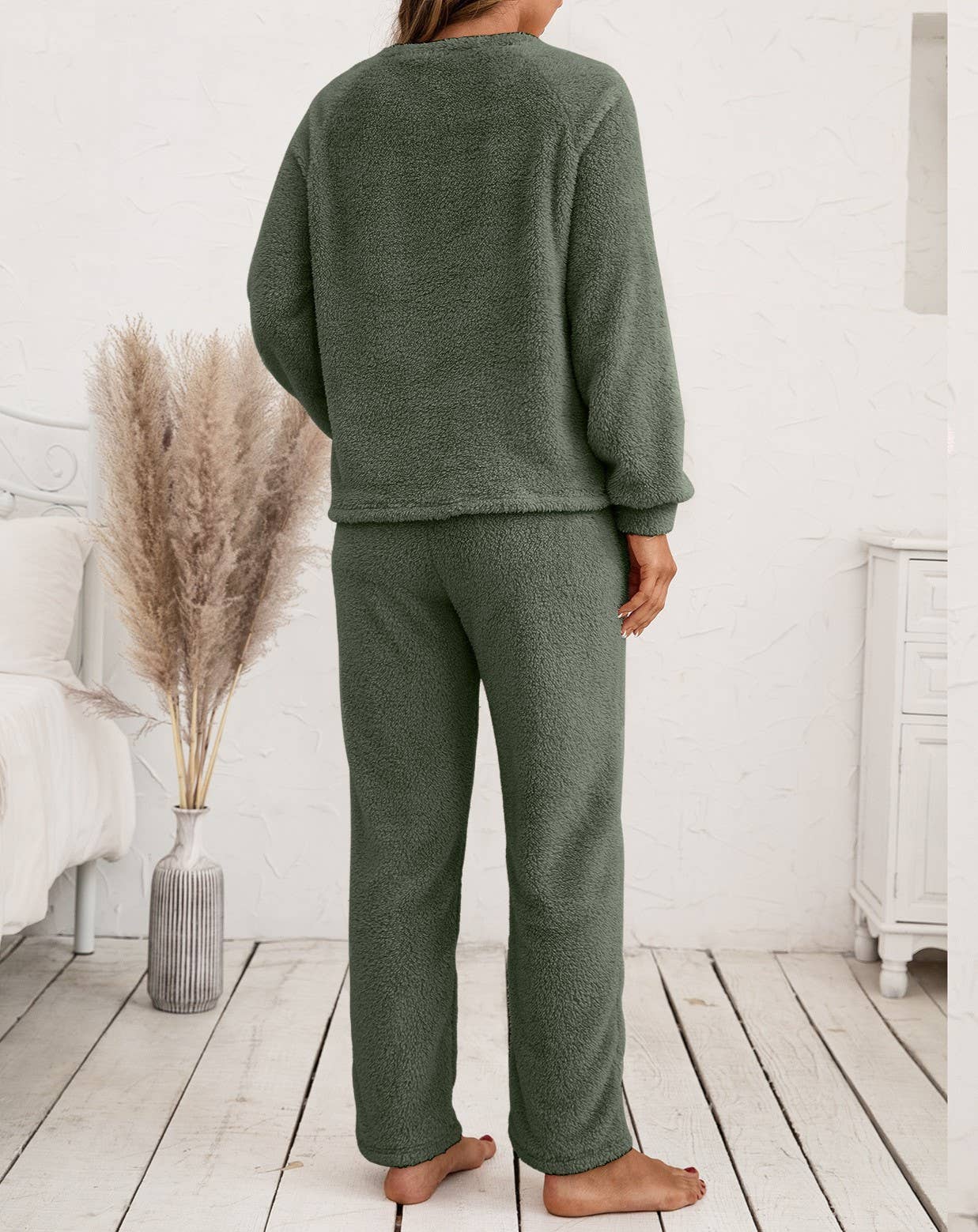 HIDDENBRAND - Wholesale Lounge Set - Women's - Loungewear Double-Sided Plush Two-Piece Set23