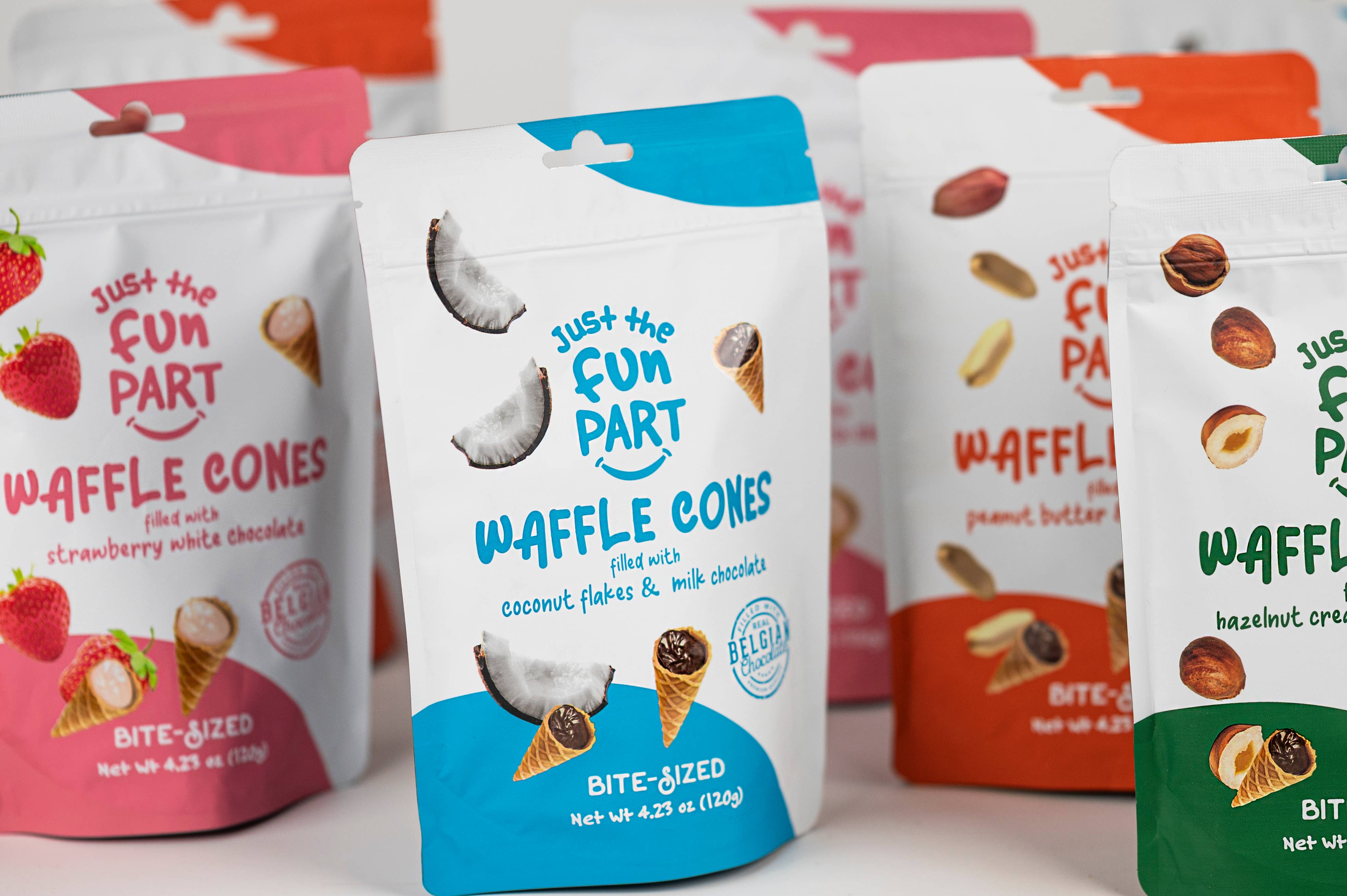 Just the Fun Part - Wholesale Chocolate Covered Sweets - Variety Pack - Hazelnut, Peanut, Strawberry, & Coconut6