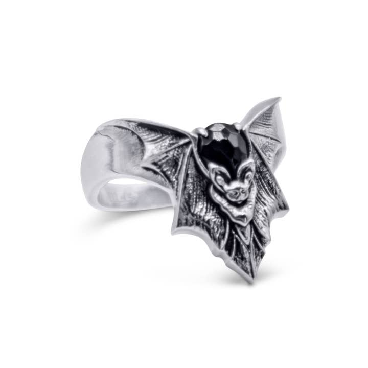 Mysticum Luna - Wholesale Cocktail/Statement Ring - Nightfall Obscura Bat Ring2