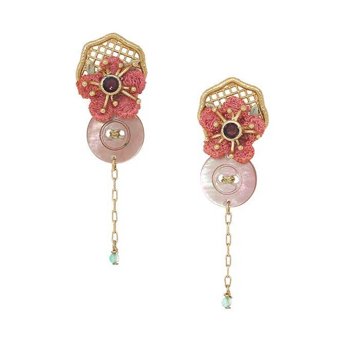 BRIDGET brincos de pressão com pendente em corrente por atacado de Franck Herval