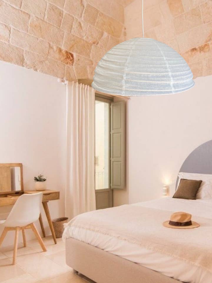 Linen Light Shade Lumi Dome Warm White 60cm for wholesale by Little Nordic Sol