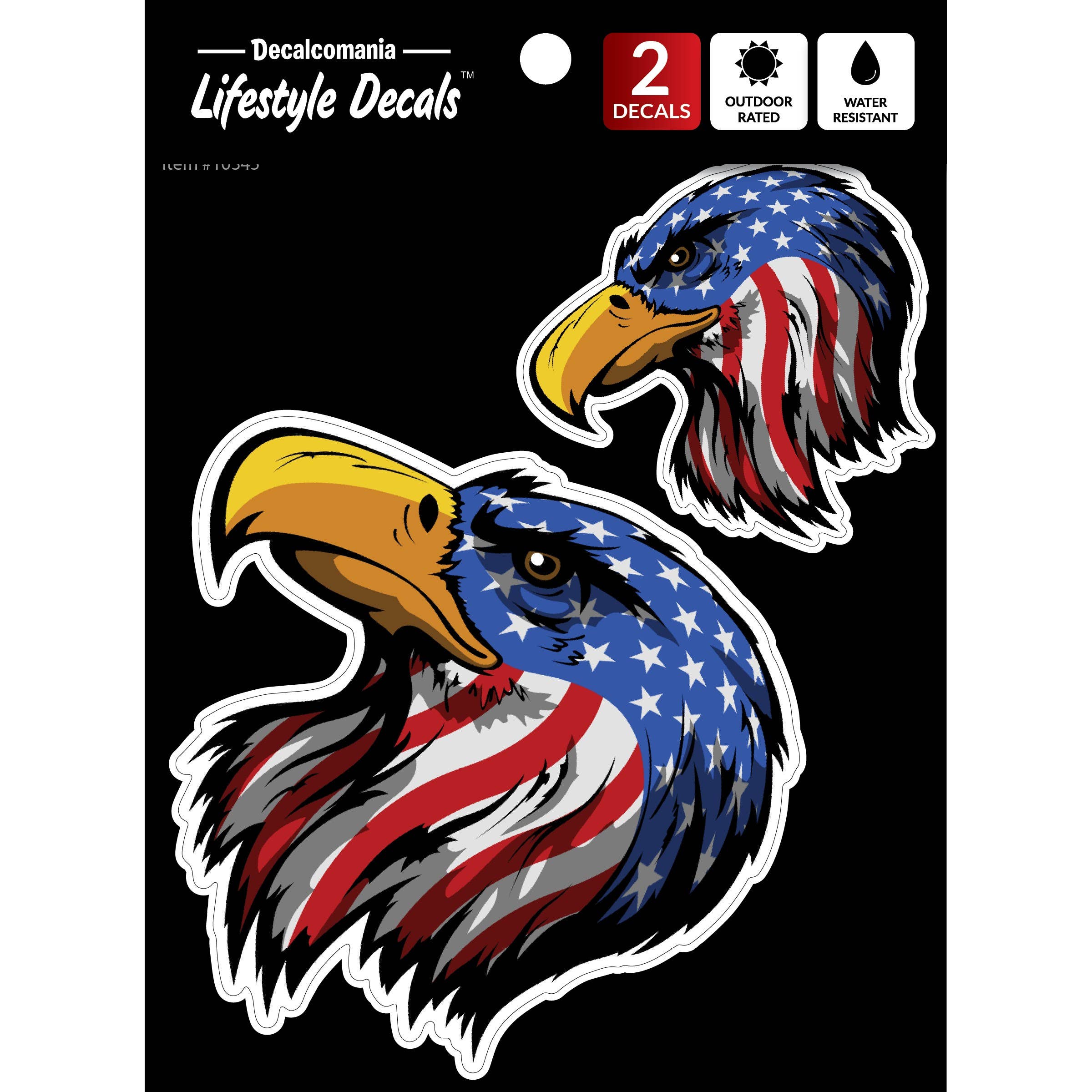 Decalcomania - Wholesale Sticker - Patriotic Eagle Head Car Sticker Decal0
