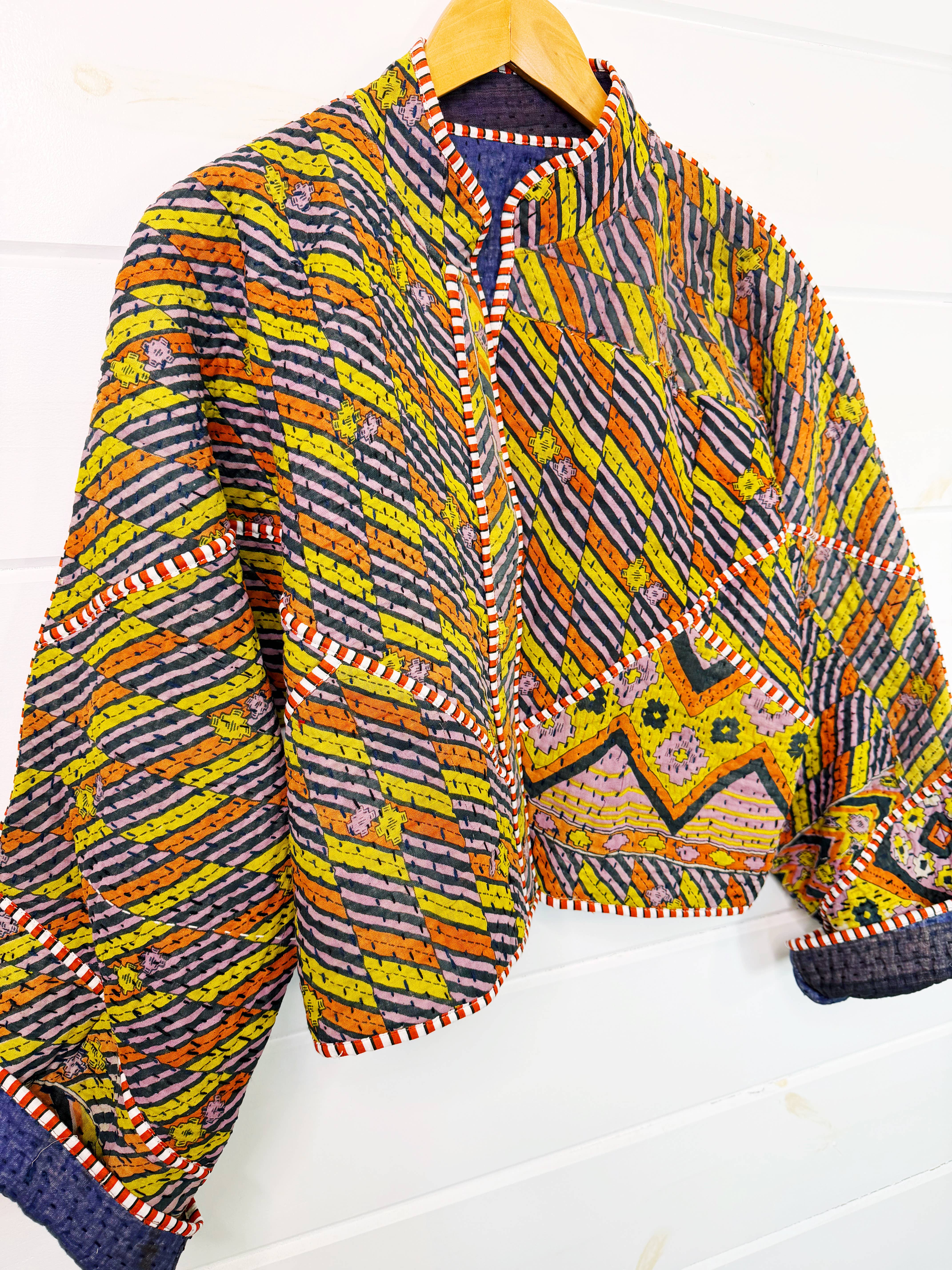 Folklore Couture - Wholesale Jacket - Women's - Kantha Quilted Jacket – Patchwork One-of-a-Kind Coat 4