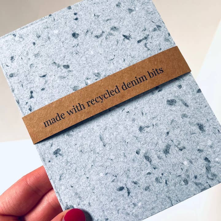 Atelier By Cat - Wholesale Notebook - mini Recycled Denim Confetti Notebook Eco-Friendly 1