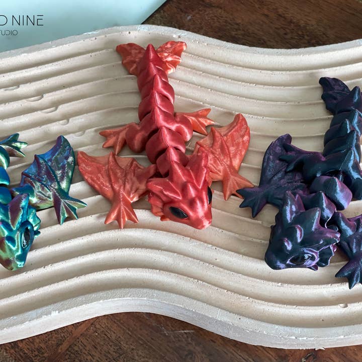Cloud Nine 3d Studio - Wholesale Fidget Toy - Kids - Mini Wyvern Dragon, Dragon Tadpole, Fidget Toy, Pocket Pet3