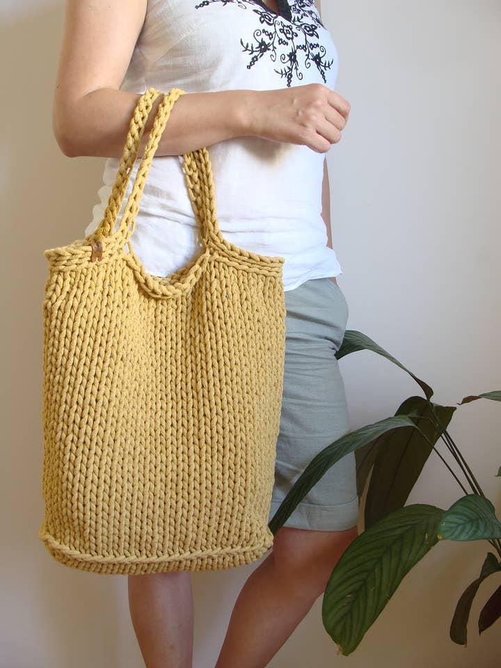 Sac fourre-tout en tricot, sac shopping pour la vente par Woolfans