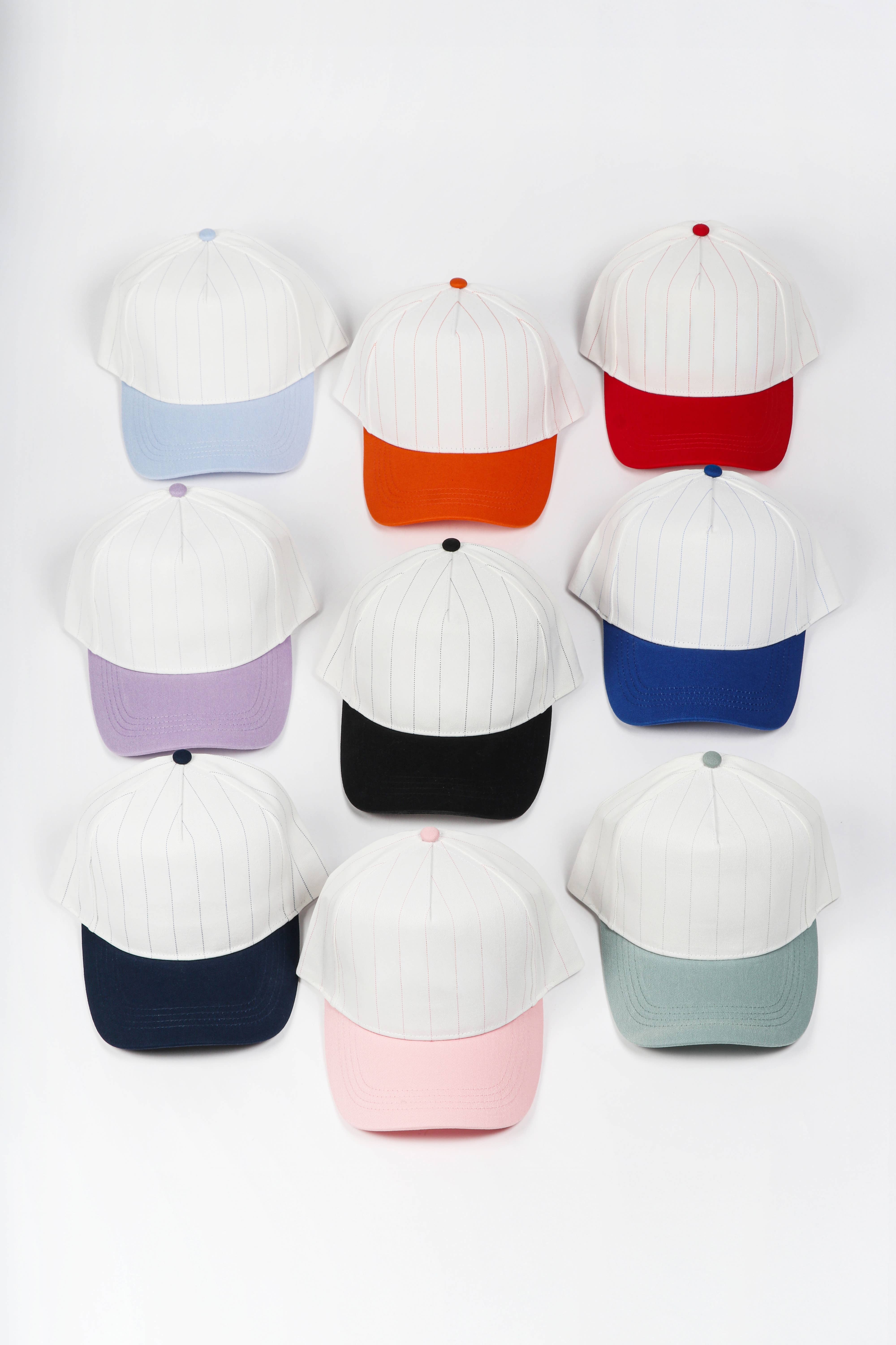 David And Young - Wholesale Baseball Cap - Unisex - Pinstripe Two-Tone Baseball Cap27