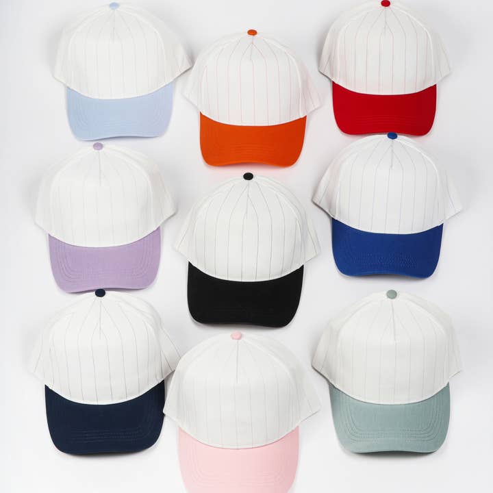 David And Young - Wholesale Baseball Cap - Unisex - Pinstripe Two-Tone Baseball Cap27