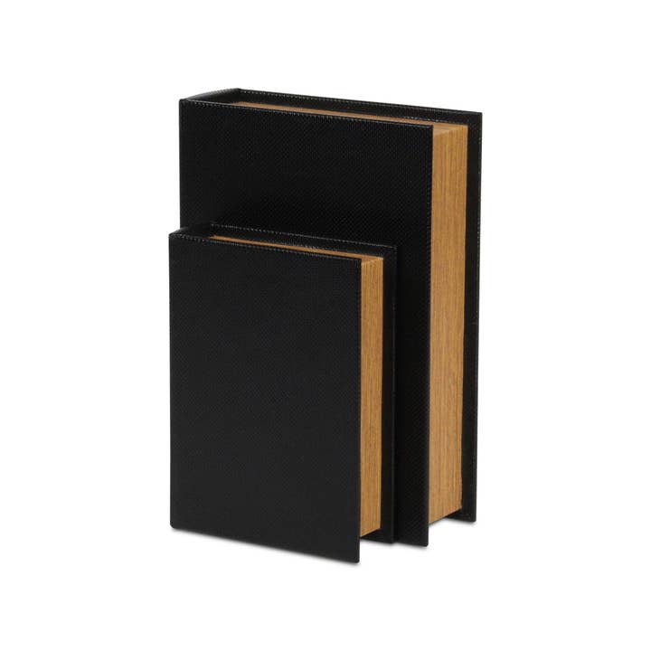 Cheungs Home Decor - Wholesale Decorative Box - Liniva Vinyl Woven Pattern Book Box Set