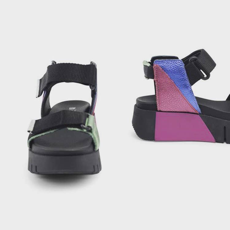 Jose Saenz – Großhandel Sandalen – Damen – Manuela zweifarbige Ledersandale3