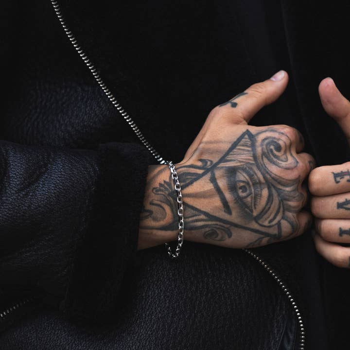 Twistedpendant - Wholesale Link & Chain Bracelet - 925 Silver Rolo Bracelet (4MM)1