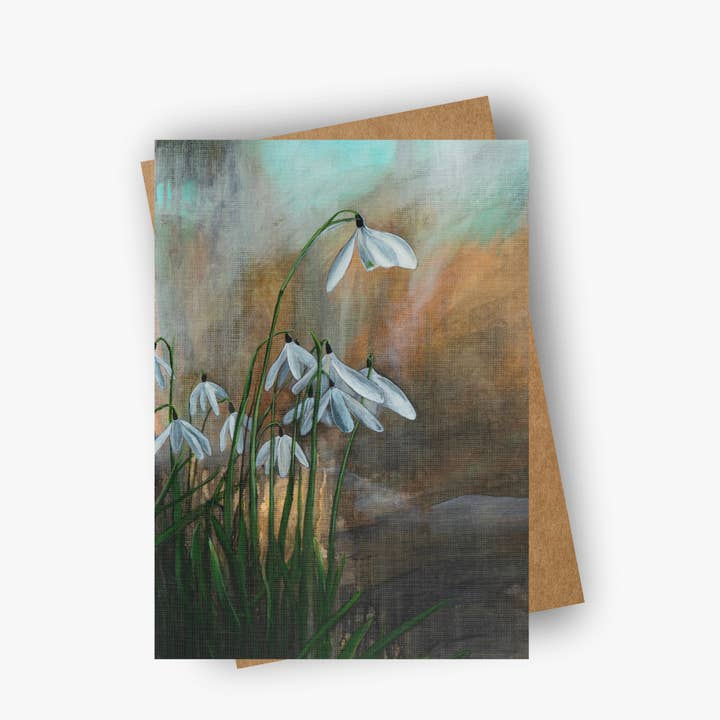 Card - Snowbells, Scotland Highlands for wholesale by Lizzie Moult