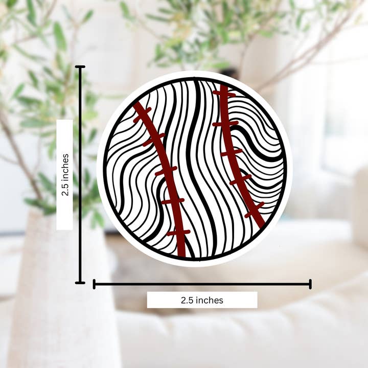 Couch McDoodles - Wholesale Sticker - Baseball Doodle Sticker1