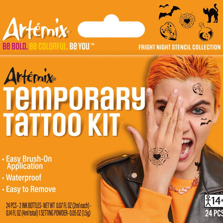 Kit de tatouage temporaire Artémix 24 pièces : Fright Night pour la vente par Artemix Body Art