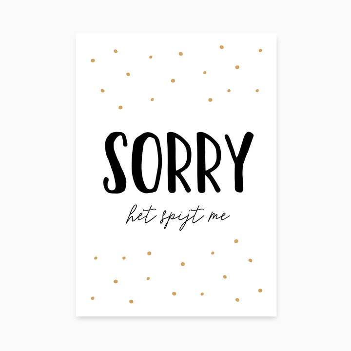 Postcard Sorry for wholesale by Studio Hoeked