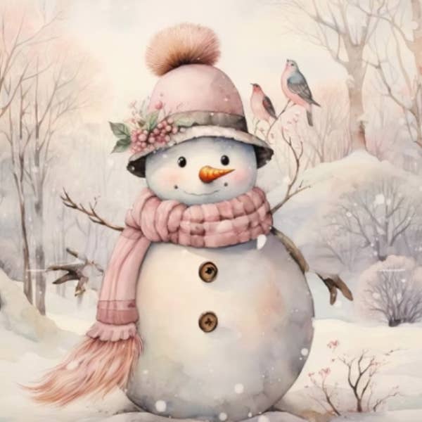 Holiday Snowman DIY Painting Art Kit ~ 2 sizes for wholesale by The Boozy Bookworm Art Kits