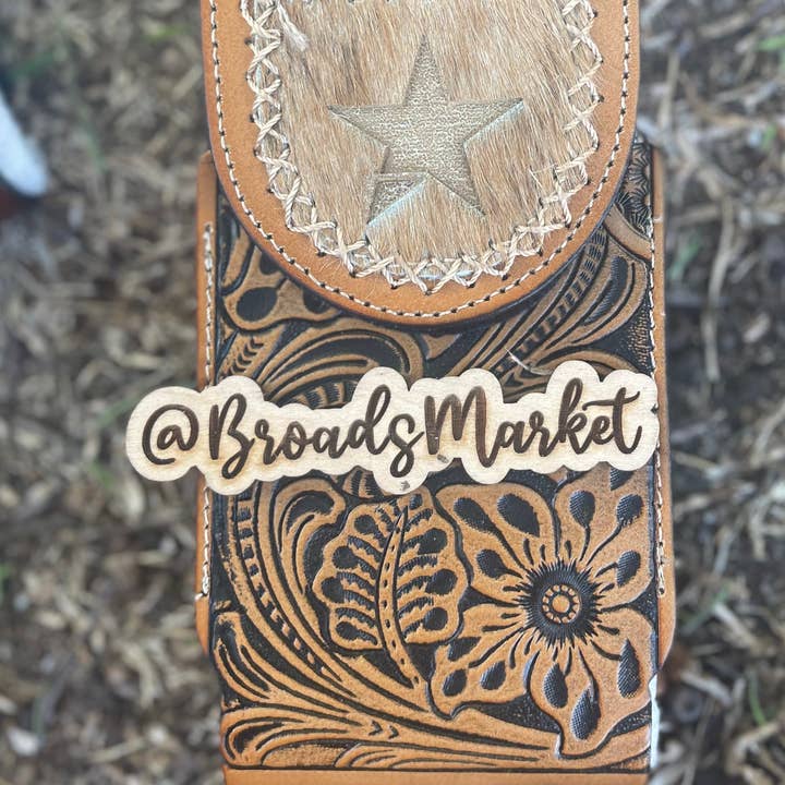 Broads Market - Wholesale Phone Wallet - Women's - Tooled Leather Belt Phone Holders