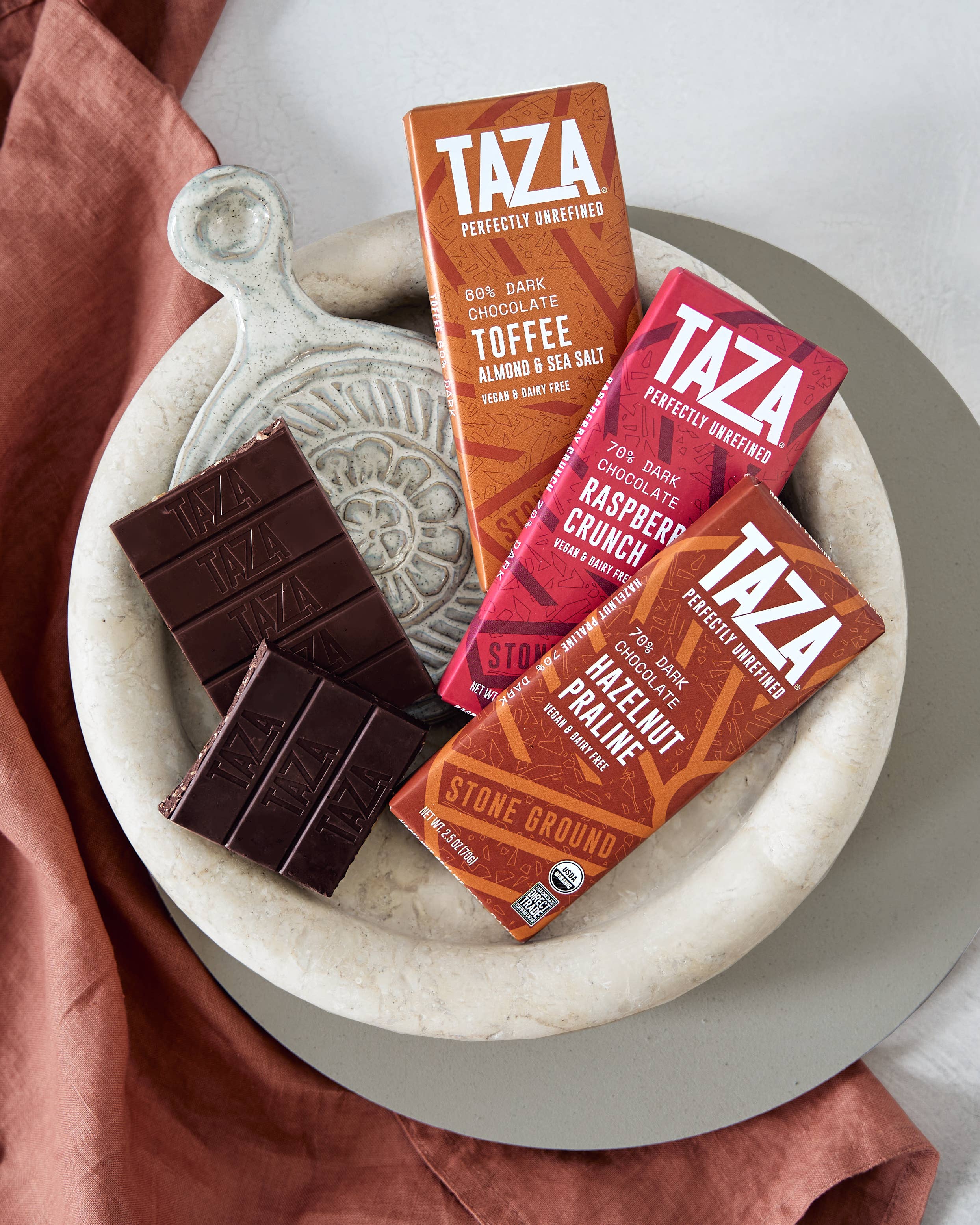 Taza Chocolate - Wholesale Chocolate Bar - Toffee, Almond, & Sea Salt Bar3