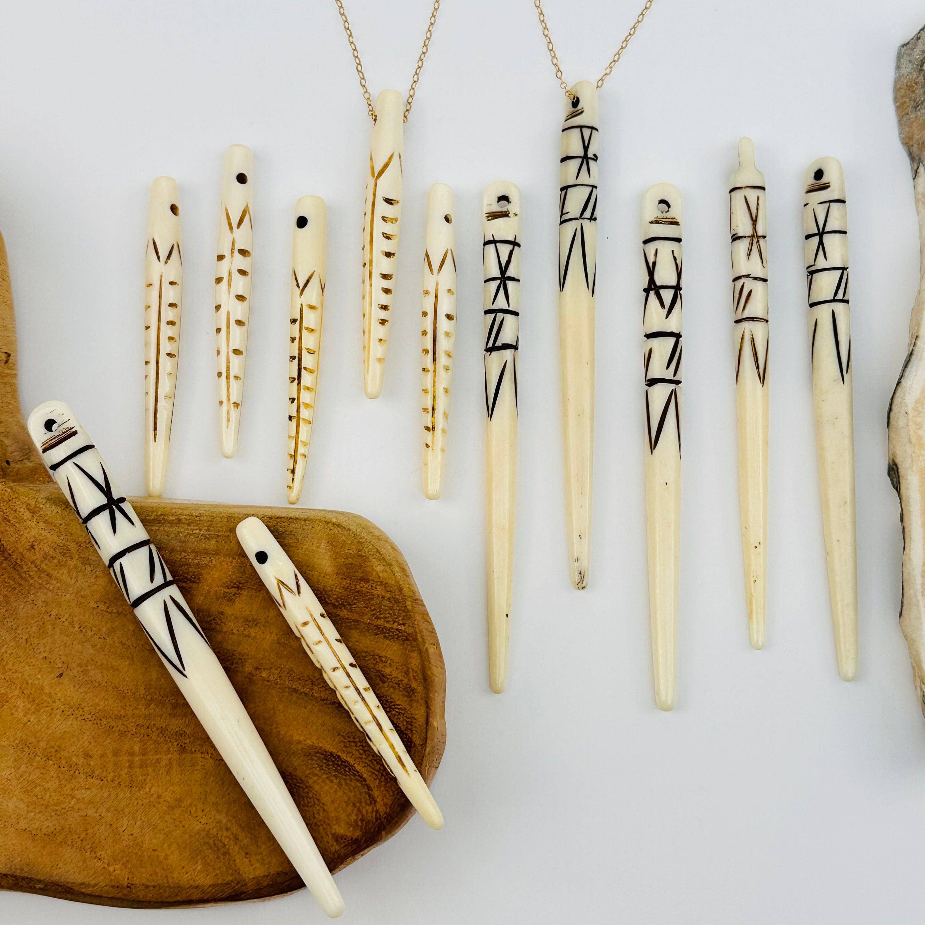 Rock Paradise - Wholesale Individual Charm/Pendant - White Bone Spike Pendant1