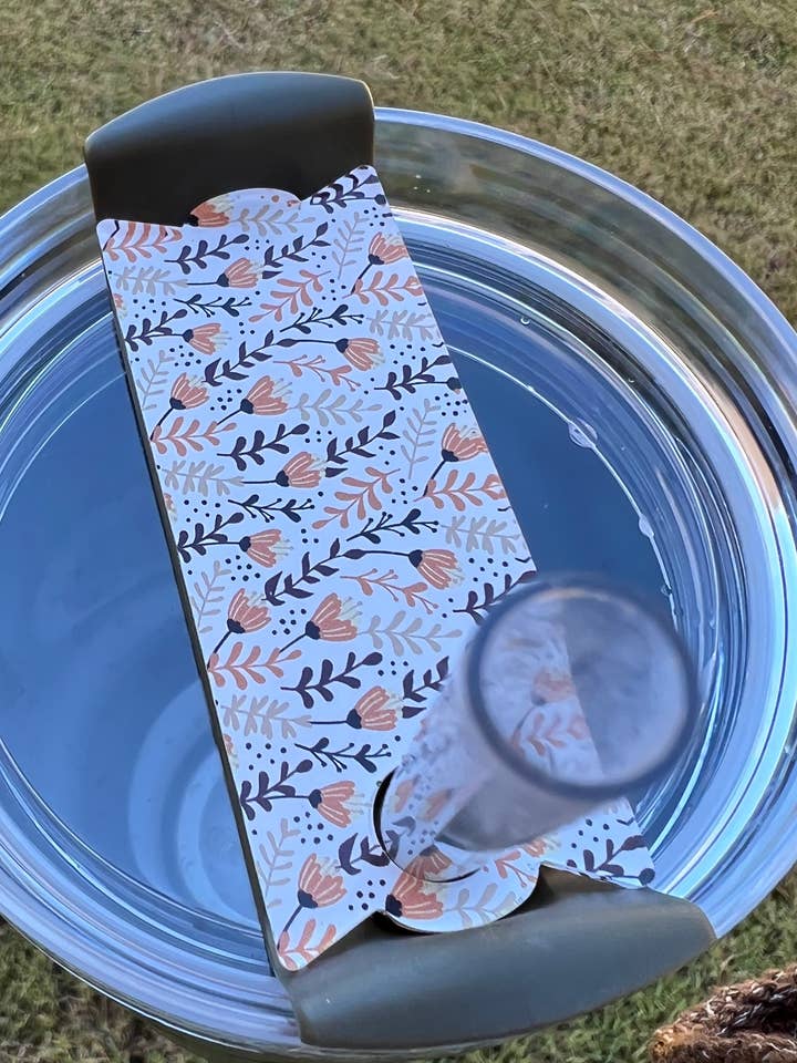 Neutral Floral Cup Topper for wholesale by Sophie and Co