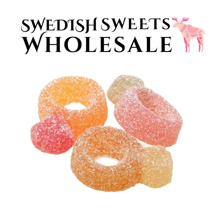 Malaco - Schwedische Süßigkeiten - Diamantringe - 2,4 kg für den Großhandel von Swedish Sweets Wholesale LLC - Swedish Candy