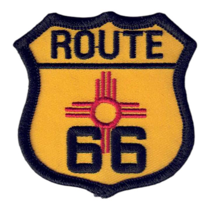 ROUTE 66 on New Mexico Flag Patch - 2567 for wholesale by Happy Wood Products