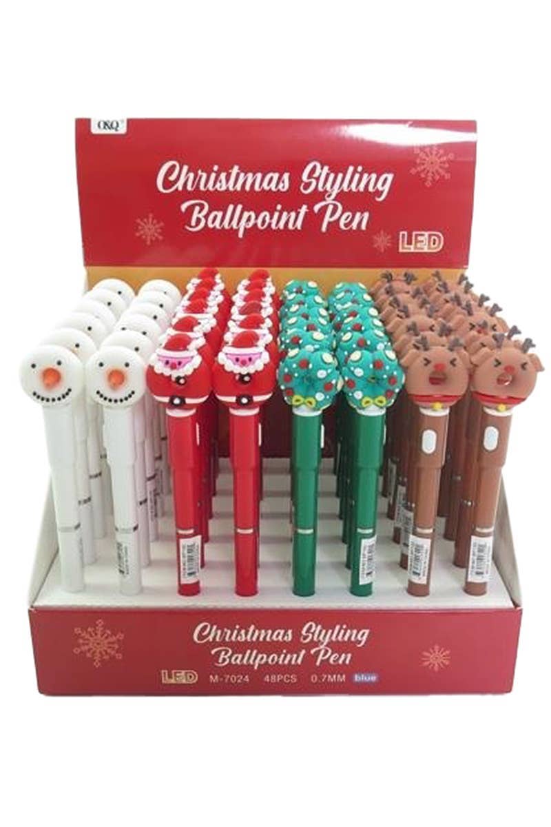 ASSORTED Donut Christmas Led Light-up Pen - 48 Pcs for wholesale on Faire1