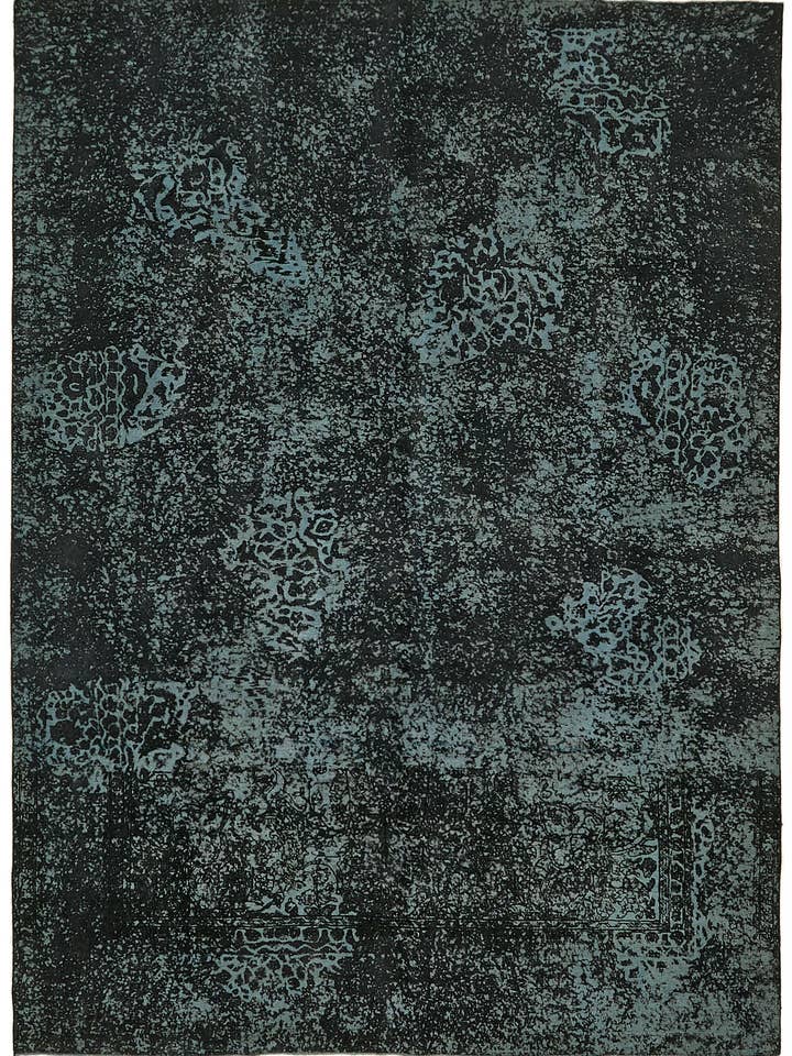 10x13 Zwart Overdyed Groot Vloerkleed - 44111 voor wholesale door RUG N CARPET