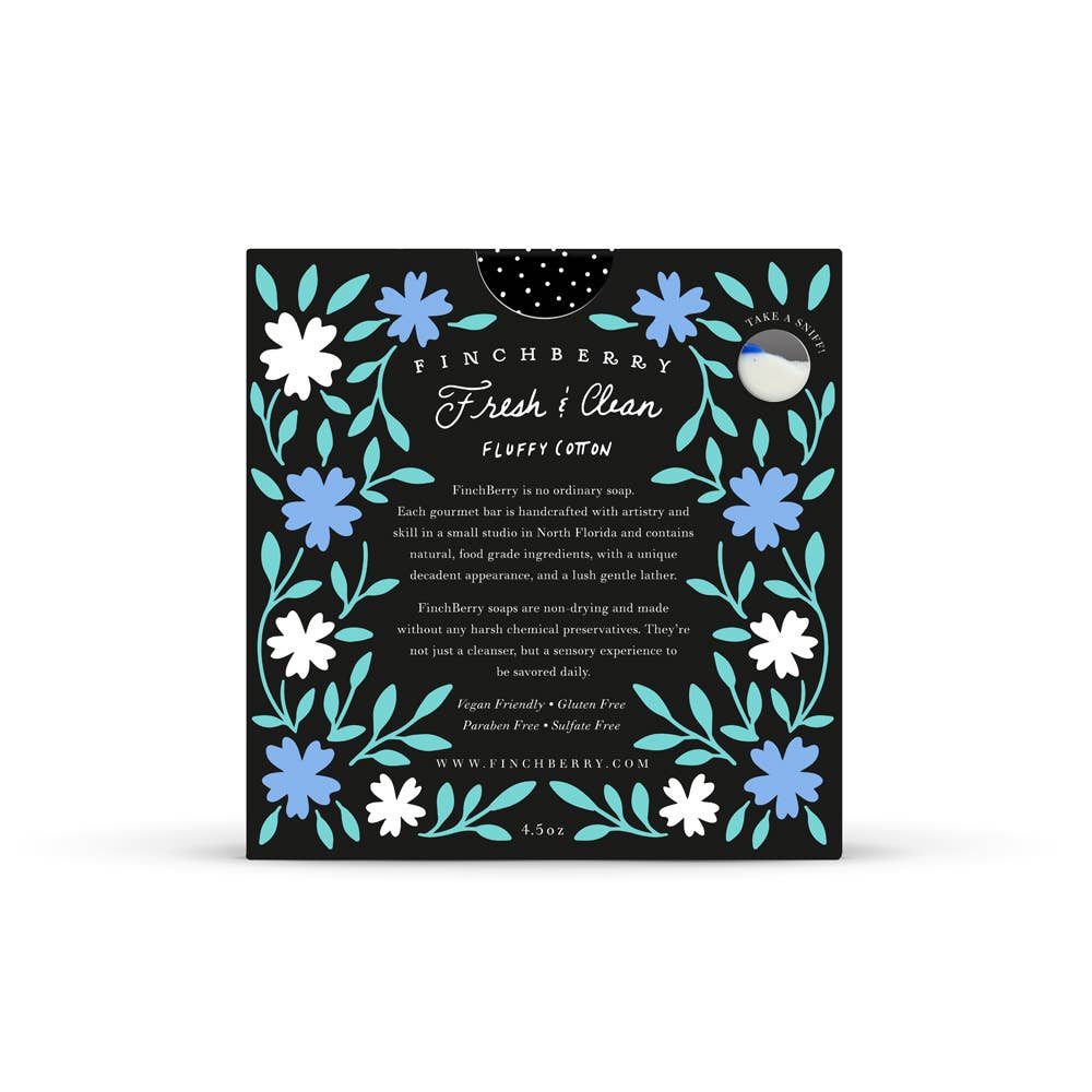 FinchBerry - Vente Pains de savon - Savon en boîte sans gluten Fresh & Clean adapté aux végétaliens2