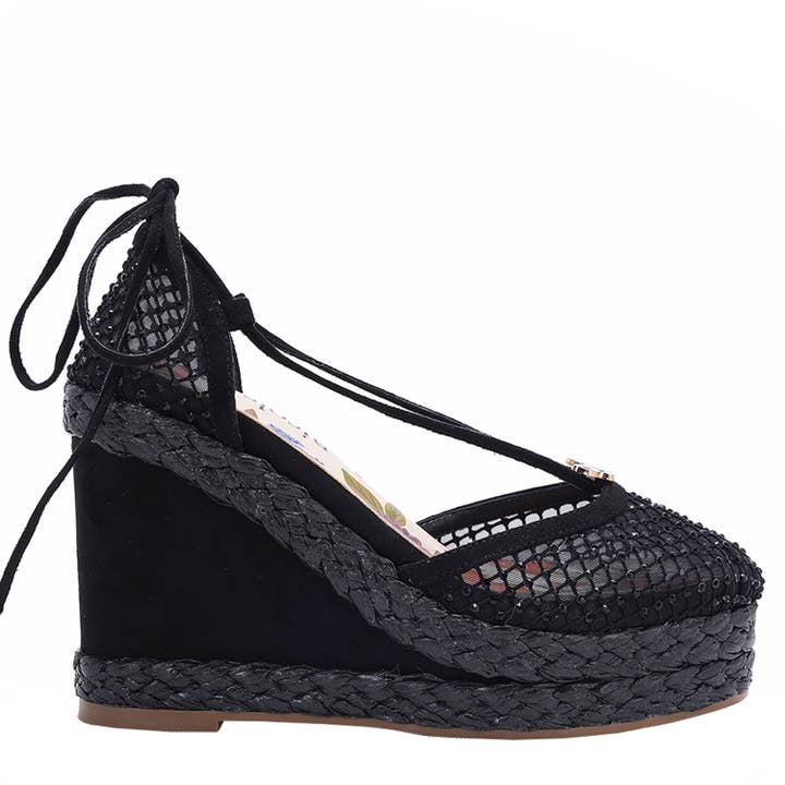 Nicole Lee USA – wholesale Skor med kilklack - Dam – MAYA WRAP ESPADRILLE KILKLACKSANDAL2