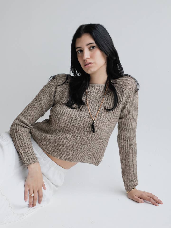 Sawika Crop Alpaca Sweater for wholesale by Yanawara