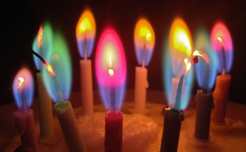 JII - Wholesale Cake Candle - Colorflame Birthday Candles in 26 Piece Counter Display7