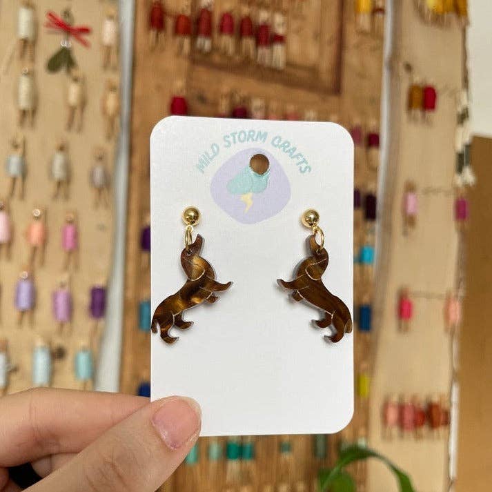Mildstormcrafts - Wholesale Dangle Earrings - Acrylic earrings | Dachshund/Wiener Dogs5