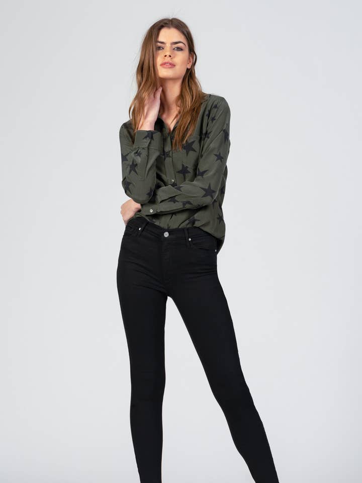 Tobillera Carmen High Rise, tan negra para venta al por mayor de Black Orchid Denim