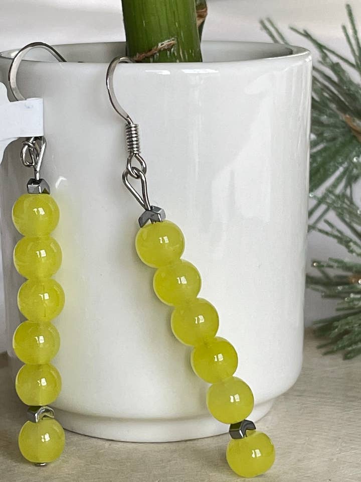 Semi Transparent Yellow earrings for wholesale by Shop Wall
