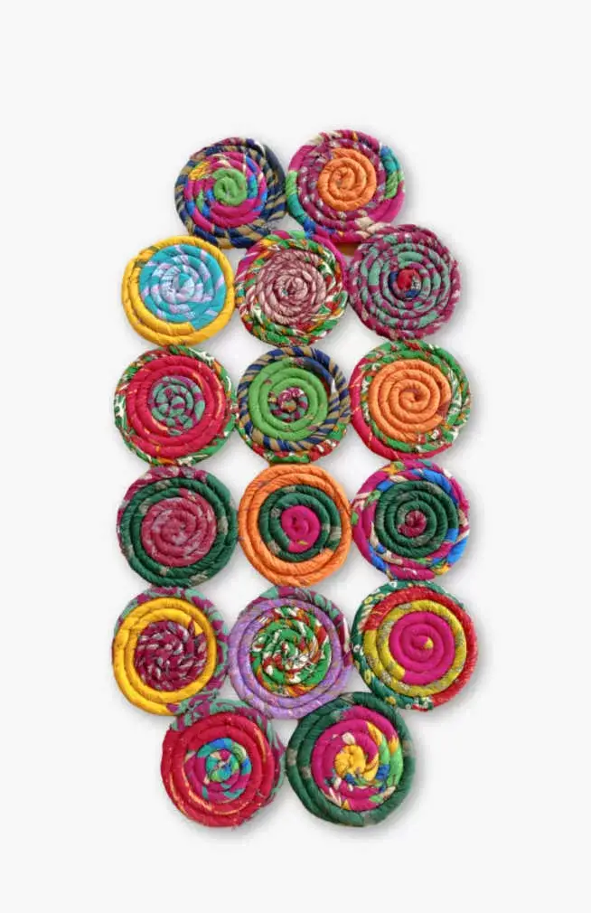 Ganesh Himal Trading – Engroshandel Bordskåner – Silkecoil Køkkenbordmåtte/Trivet1