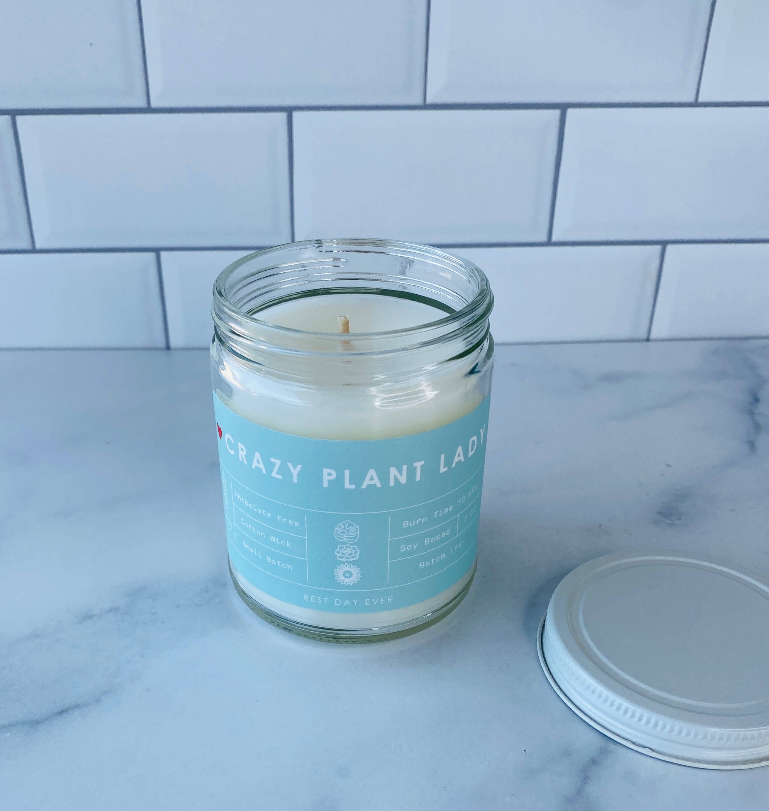 Rambling Caravan - Wholesale Jar/Filled Candle - Crazy Plant Lady Candle7