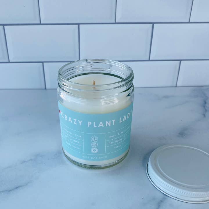 Rambling Caravan - Wholesale Jar/Filled Candle - Crazy Plant Lady Candle7