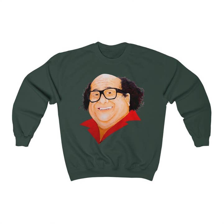 Watercolors by Joshy – Engroshandel Grafisk Sweatshirt - Unisex – Danny DeVito bærbar akvarel Crewneck Sweatshirt1