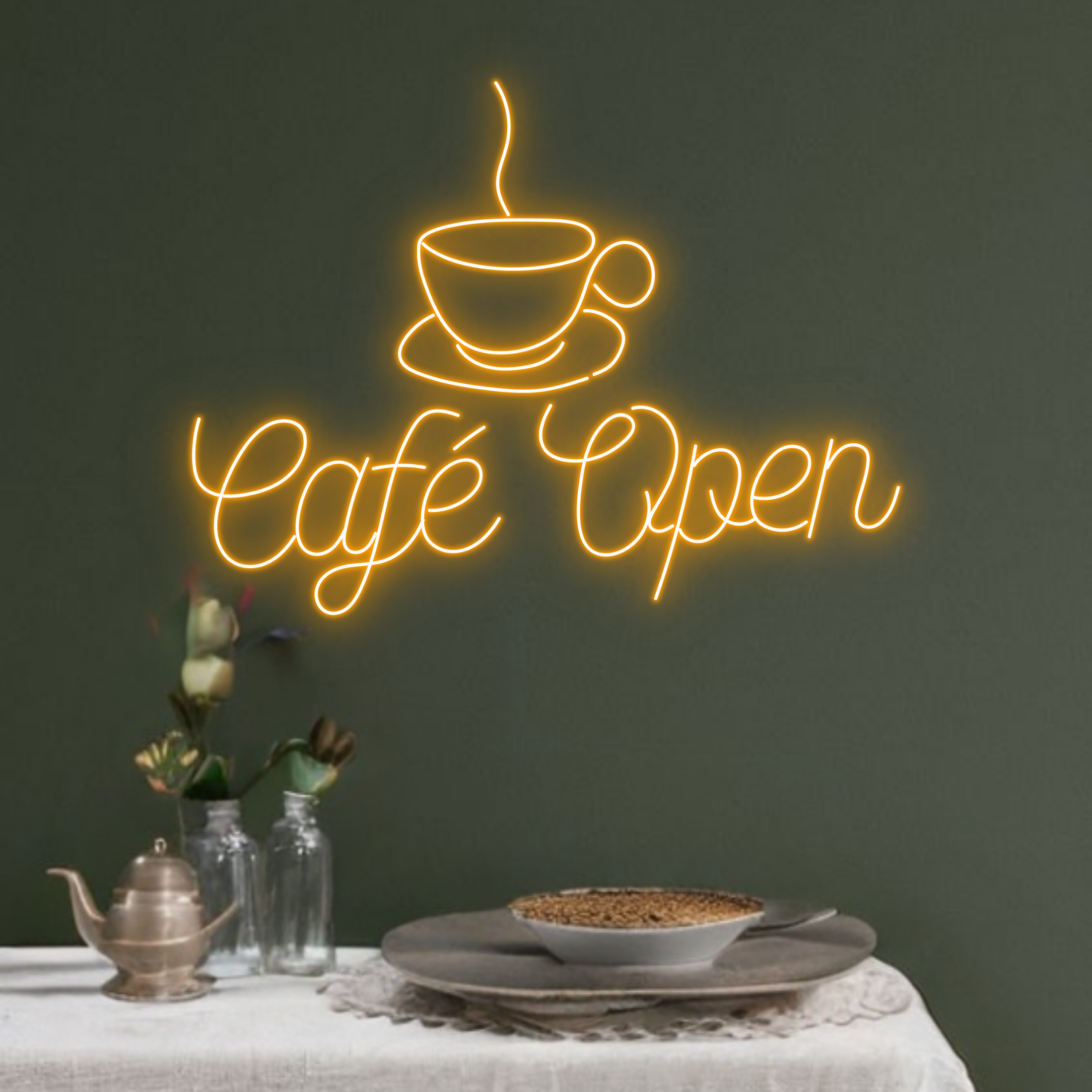 Glow Neon – Engroshandel Neonskilt – Café Åbne neonskilte, Kaffebar Skiltlys Deco3