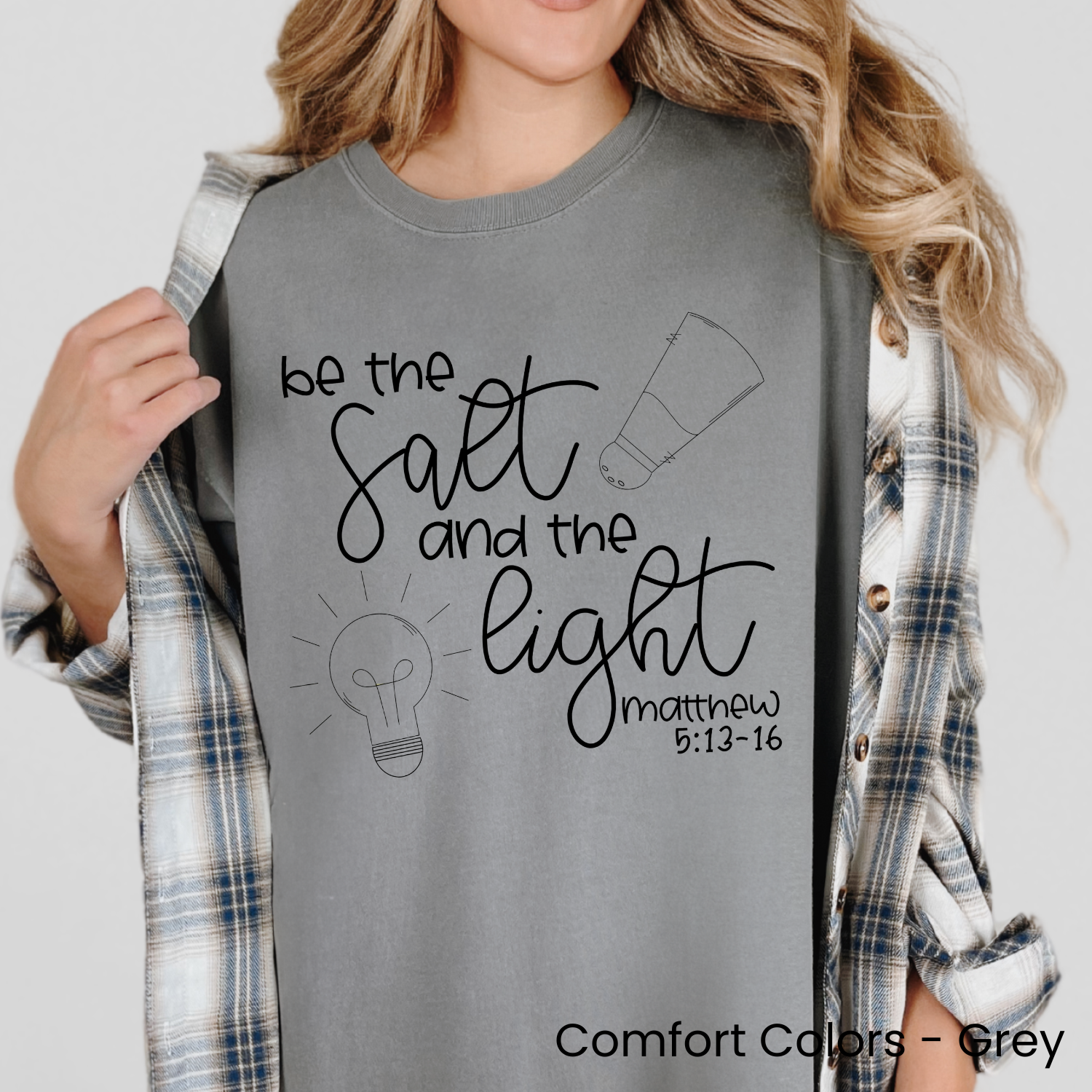 Okie Design Co - Vendita all'ingrosso Maglietta serigrafata - Donna - Maglietta "Sii il Sale e la Luce"8